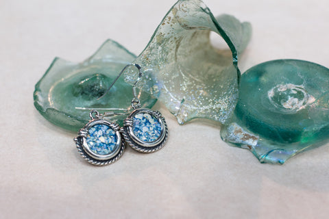 Silver 925  roman glass Earings