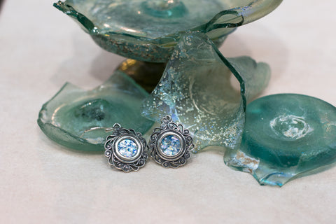 Silver 925  roman glass Earings