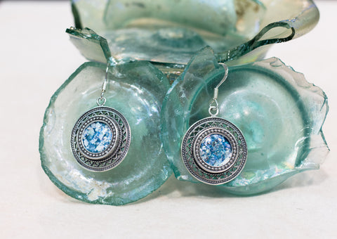 Silver 925  roman glass Earrings