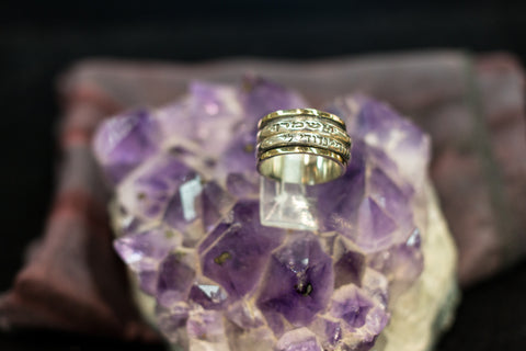 Blessing ring Silver 925 and gold 14K