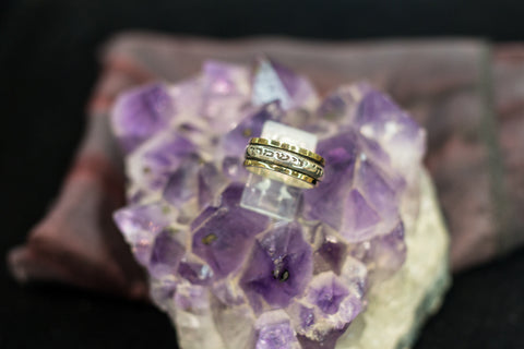 Blessing ring silver 925 and gold 14k