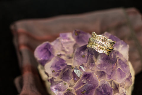 Blessing ring silver 925 and gold 14k