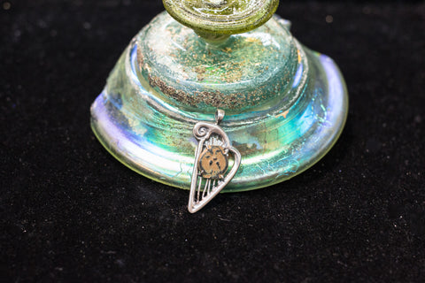 Widdow's mite "Harp of David" pendant silver 925.